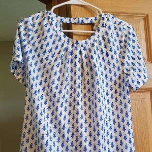 J Crew Size Medium Open Back Blouse
